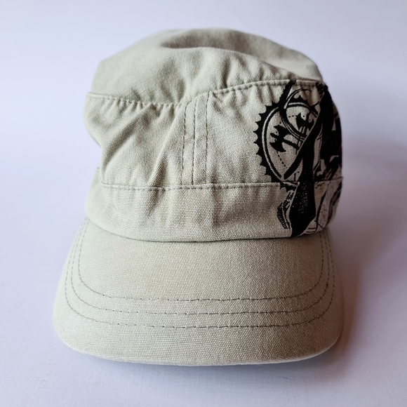 Rusty VINTAGE Light Khaki Green Cap Hat OSFM - Picture 2 of 9